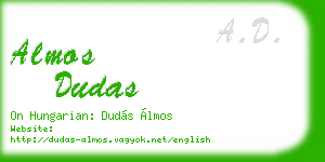 almos dudas business card