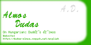 almos dudas business card